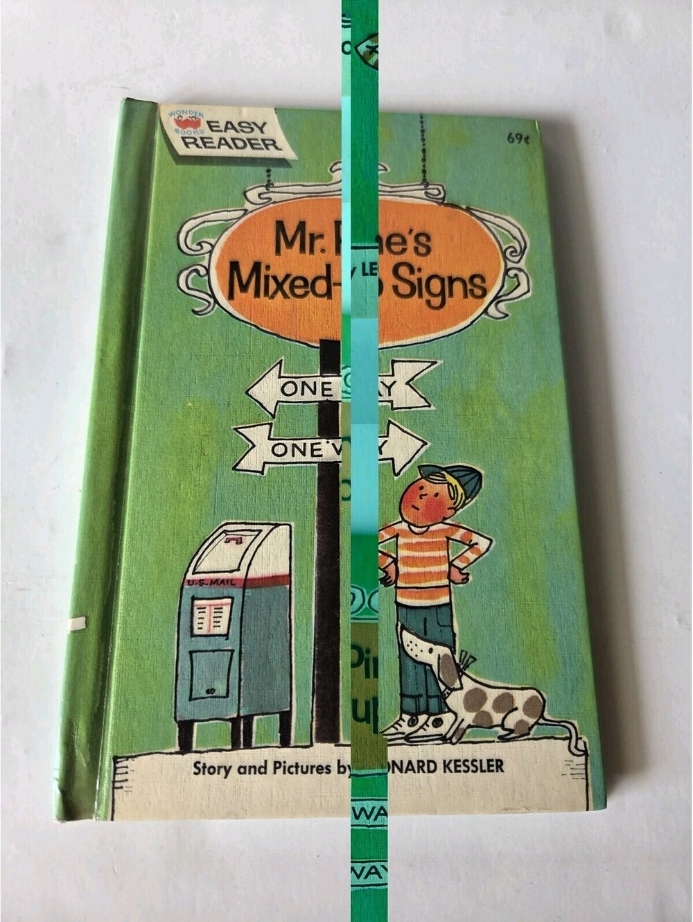 Mr. Pine's Mixed-up Signs 1960’s Wonder Book Easy Reader Children's Book